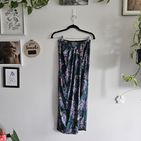 Free People Floral Velvet Skirt - Picture 1 of 7